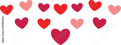 Konstfotografi A collection of pink and red hearts