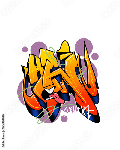 Graffiti letters alphabeth H street art mural wildstyle buble trow ups tagging style logo 