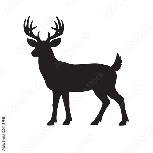tailed Deer standing Vector Design Art