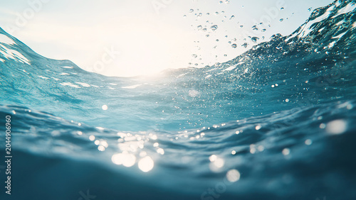 blue sea ocean water wave splash background 