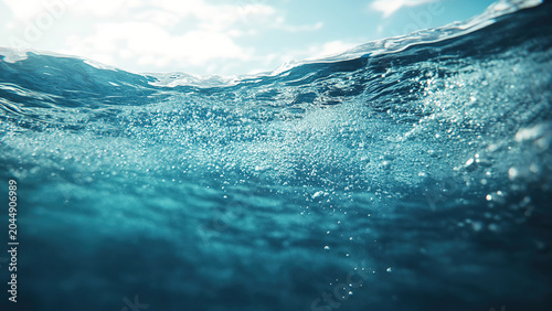 blue sea ocean water wave splash background 
