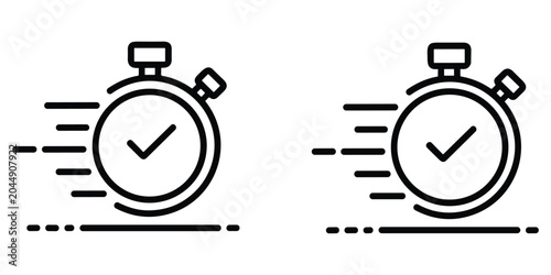 Foto Stopwatch icon for fast delivery service, time tracking for speed and accuracy