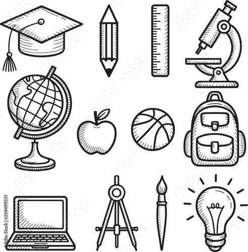 Hand drawn Learning Vector Pack