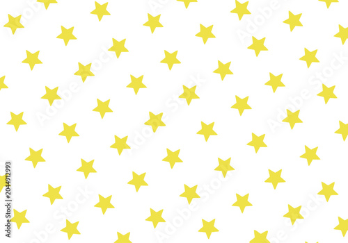 Seamless pattern with small yellow stars on a bright festive background