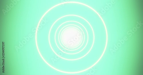 Tunnel of circles flaming. Loop