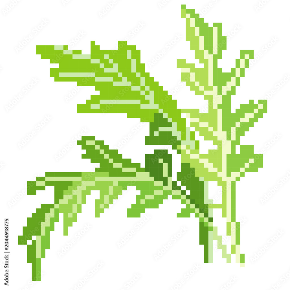 Fototapeta premium Pixel Art Arugula - Pixel Art Sample 1024 x 1024