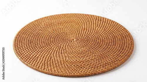 Round woven rattan table place mat