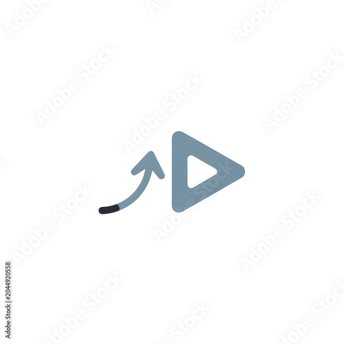 Fast Forward & Growth Arrow Icon PNG Transparent