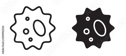 Tableau sur toile White blood cell icon In Flat and stroke Style Vector For App, UI, Websites