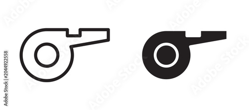 Fotografie Whistle icon In Flat and stroke Style Vector For App, UI, Websites