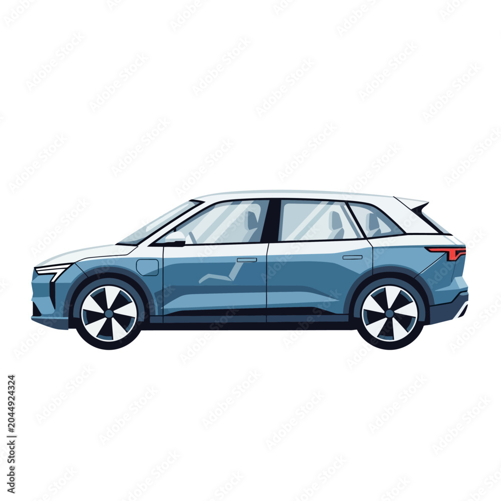 Obraz premium Modern Electric SUV Side View - Clean Design