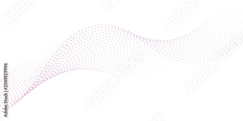 Canvastavla Dotted wave lines background isolated, dots twisted curve lines, undulate wave,