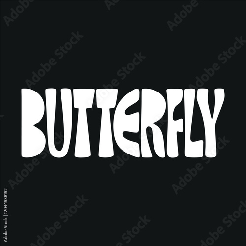 Butterfly Typography Vector Design for Creative Branding and Modern Logo