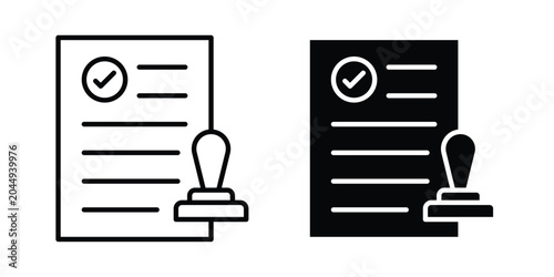 Tableau sur toile Permit icon