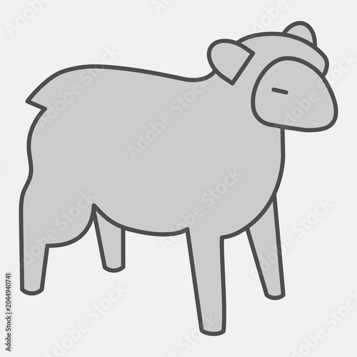 Vászonkép Ram isometric icon, domestic animals concept