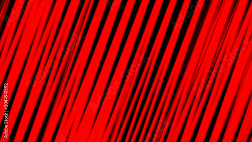 Abstract graphic design featuring vibrant red diagonal stripes against a solid black background
