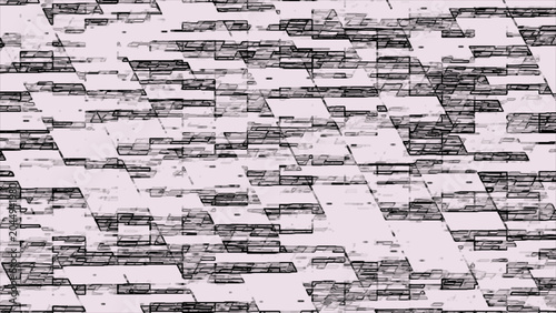 An abstract background displaying a structured geometric grid of pale pink rectangles outlined