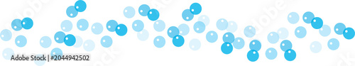 Foto Blue bokeh light particles decorative border