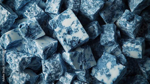 blue cheese. Soft and creamy texture with blue veins or marbling. Gorgonzola