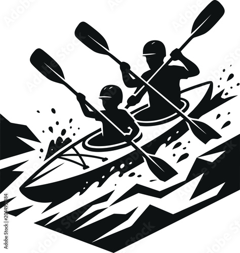 kayaking in the river
