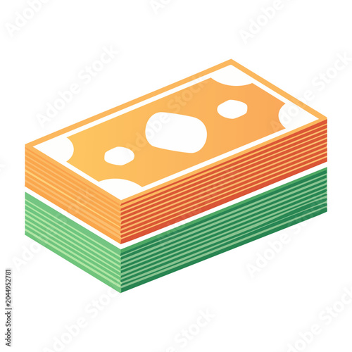 Isometric stack of money icon