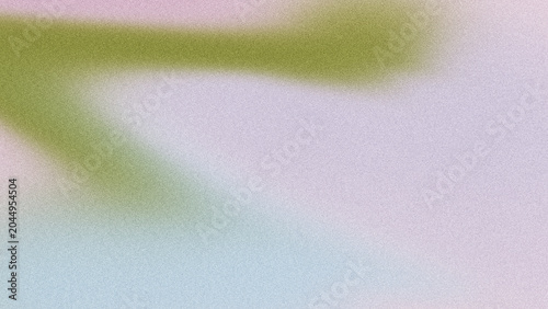 Soft Pink Green Blue Grainy Gradient Background With Blurred Organic Color Bands and Vintage Noise Texture