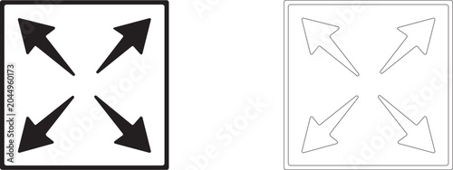 Photos Universe expansion vector icon, Big Bang symbol, cosmic expansion, isotropic radiation, space physics and astronomy