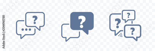 Εκτύπωση καμβά Question icon set