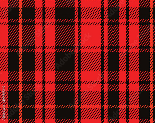 Heritage buffalo plaid cloth pattern background with rustic woven fabric texture
