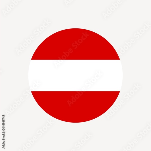 Obraz na plátně Austria flag circular design isolated element