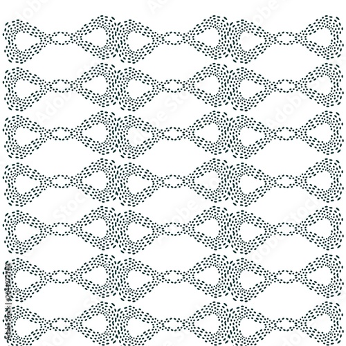 Continuous pattern of interconnected dotted organic shapes with abstract