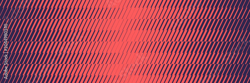 Abstract geometric halftone seamless pattern with diagonal lines gradient effect and illusion.