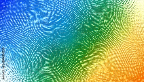 Vibrant Abstract Dot Pattern Blending Across Colorful Gradient Background