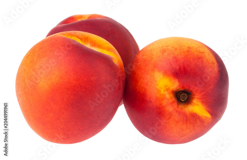 Nectarine isolated on white background.