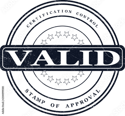 Принти на полотні Official vintage approval stamp symbolizing authentic certification, quality con
