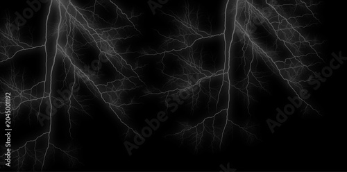 Glowing neural network connections on black background, brain activity pattern