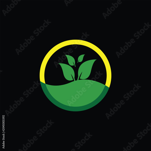 Green Leaf Eco Nature Logo Design – Sustainable Agriculture & Environmental Brand Identity