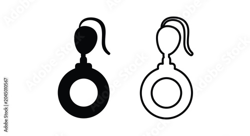 Bild auf Leinwand Perfume bottle silhouette black and white line art illustration
