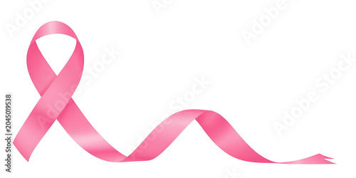 Pink breast cancer awareness ribbon, pink ribbon, cancer support symbol, health campaign icon