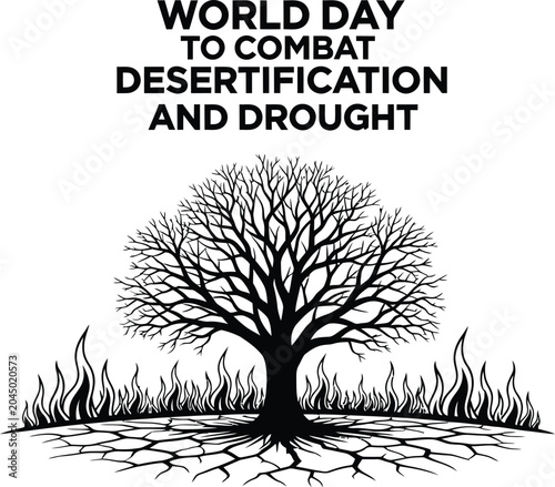 Foto World day to combat desertification and drought awareness