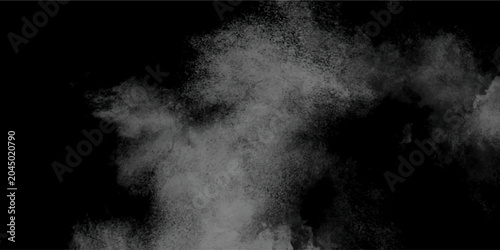 Tablou pe pânză Abstract black fog design with smoke texture overlays