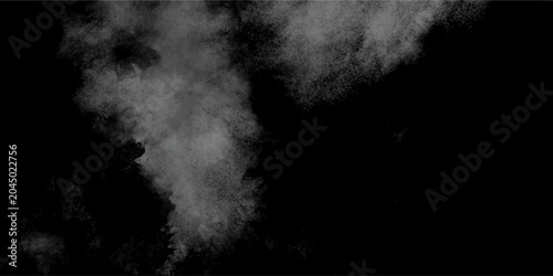 Quadro su tela Abstract black fog design with smoke texture overlays