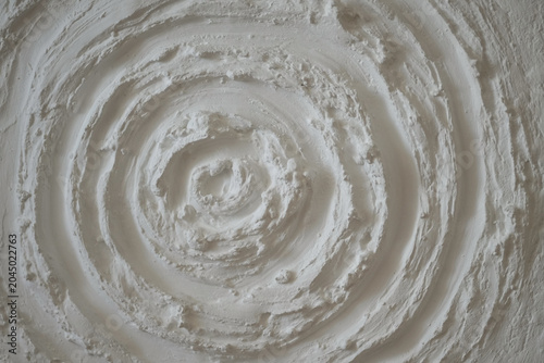 Foto White Spiral Plaster Texture Background with Artistic Swirl Pattern and Abstract