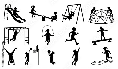Fotografie Children's playground and recreational activities