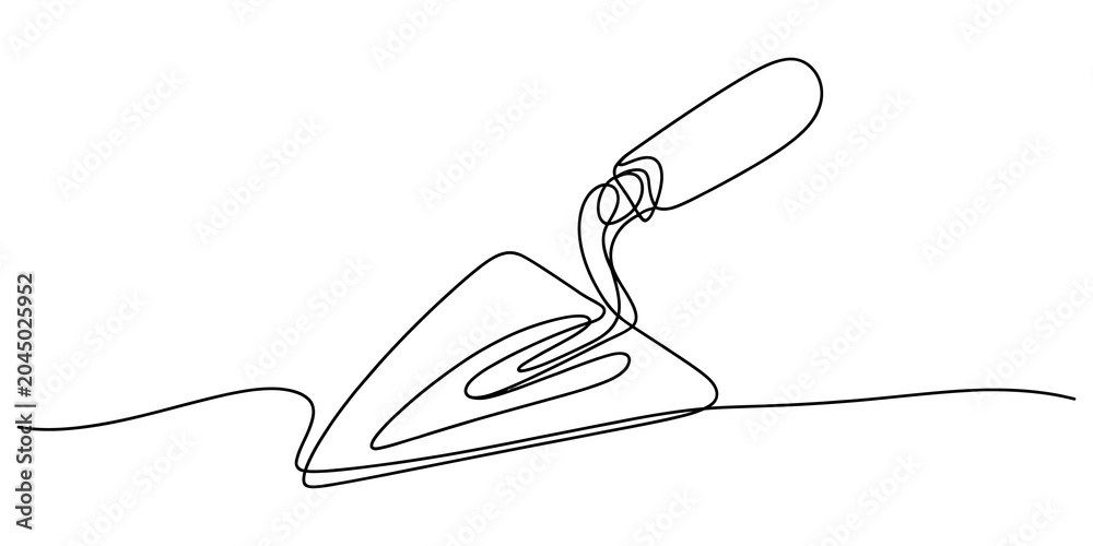 Obraz premium minimalist electric iron continuous one line drawing vector illustration