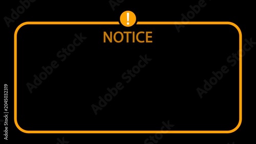 Glowing Notice Text Animation with Opacity Fade Effect on Dark Background