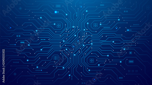 Foto Digital technology motherboard concept