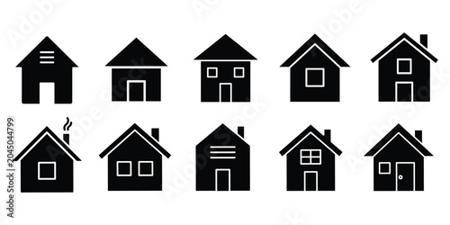 Black house 10 different silhouettes