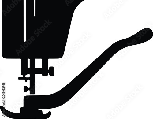 Bild auf Leinwand Silhouette vector sewing machine presser foot and needle assembly design