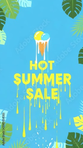 Melting ice cream cone and dripping 